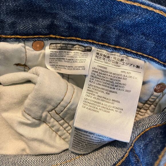 Levis 501 Jeans Mens 34x34 Blue Straight Leg Button Fly Retro Red Tag Workwear - Picture 7 of 10